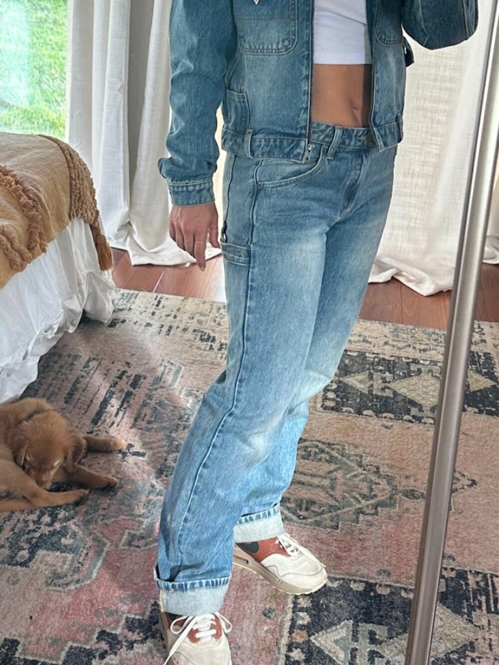 GUESS Originals Kit Carpenter Jeans High Rise Utility Denim Jeans